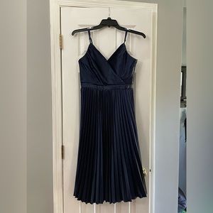 Shiny Navy Blue Party Dress